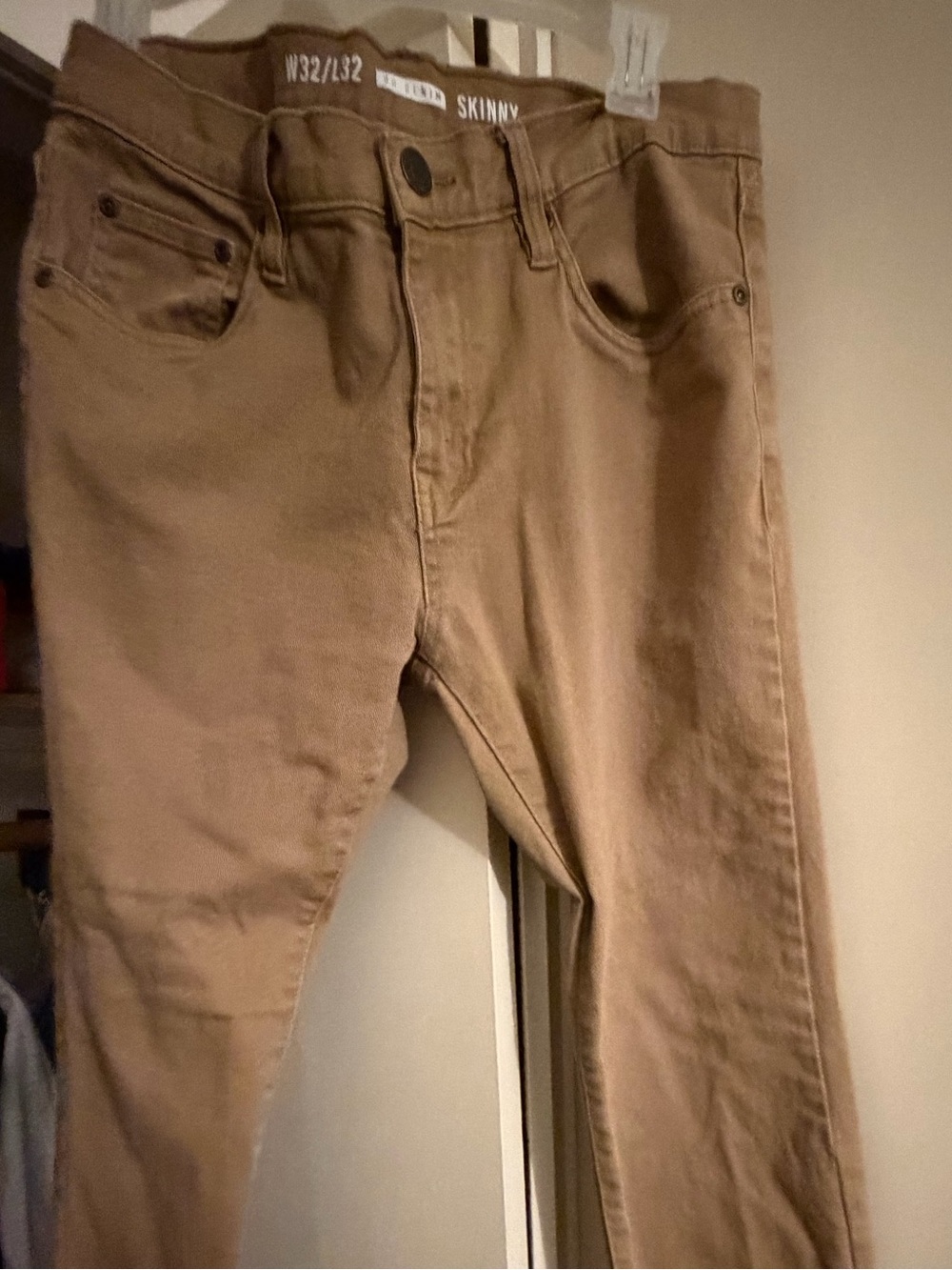 Men’s Skinny Chinos in Tan - W32/L32
